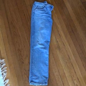 Agolde Lana light-medium wash loose fit straight leg jeans